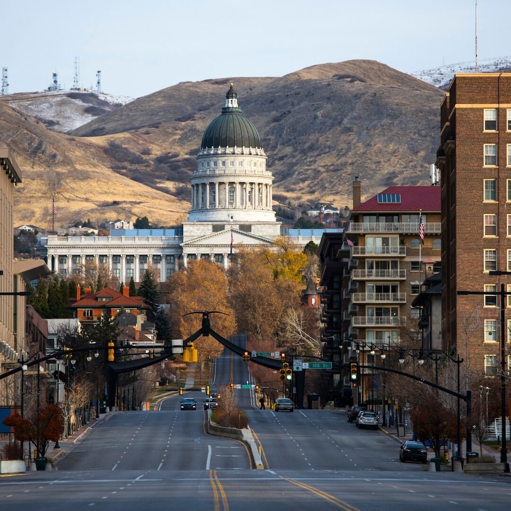 숙박 시설에서 보는 시내 전망