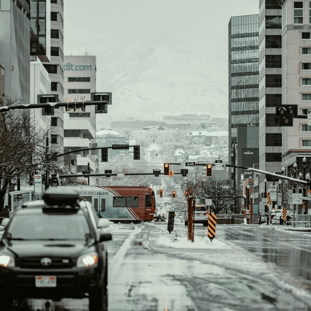 숙박 시설에서 보는 시내 전망