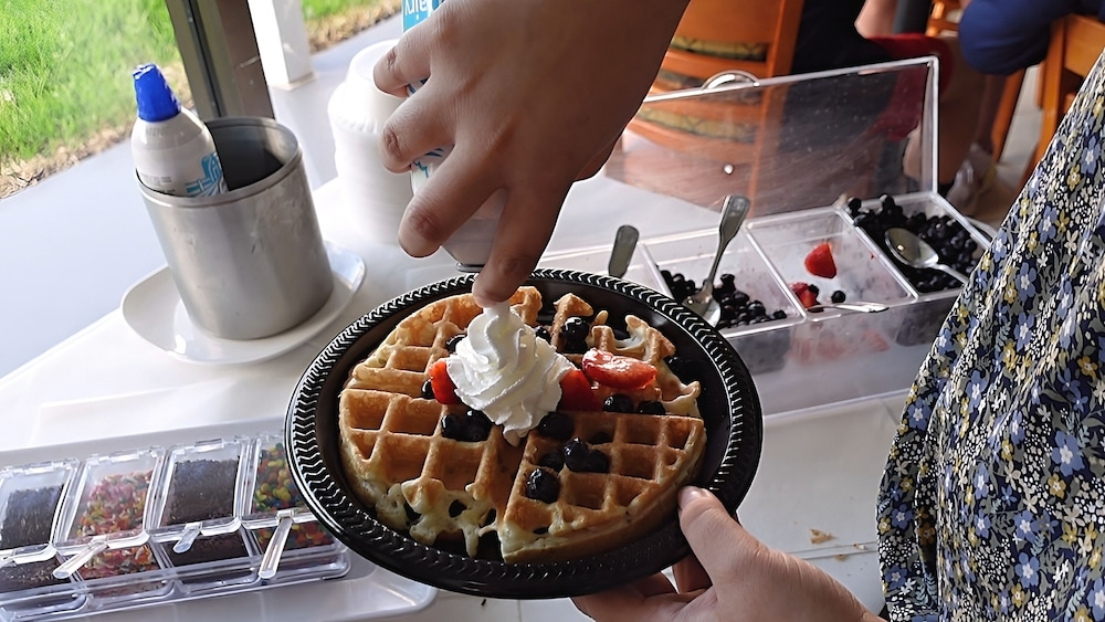 뷔페 아침 식사