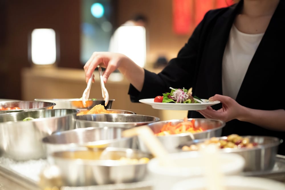 뷔페 아침 식사