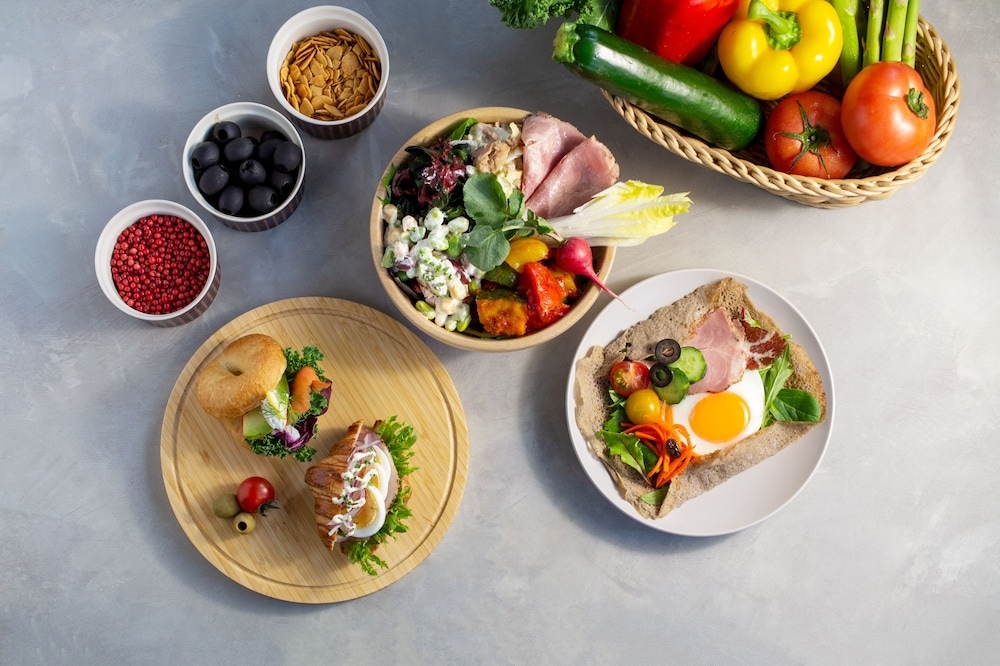 뷔페 아침 식사