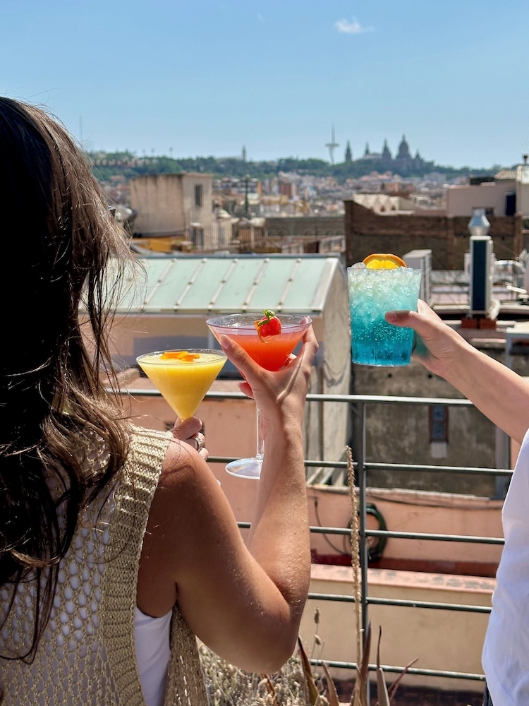 숙박 시설에서 보는 시내 전망