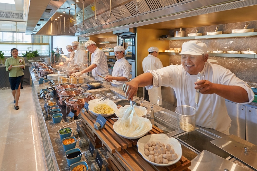 뷔페 아침 식사