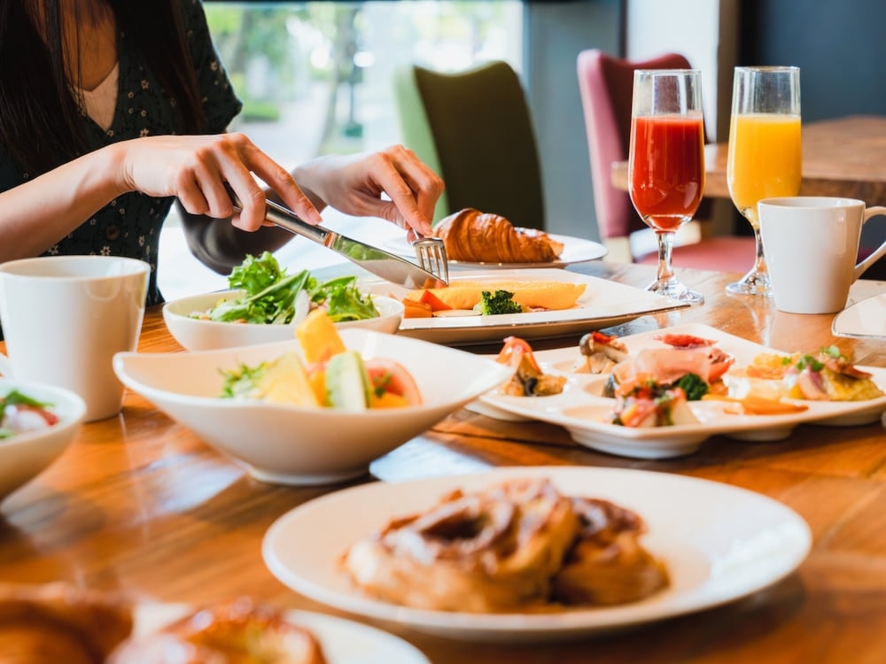뷔페 아침 식사