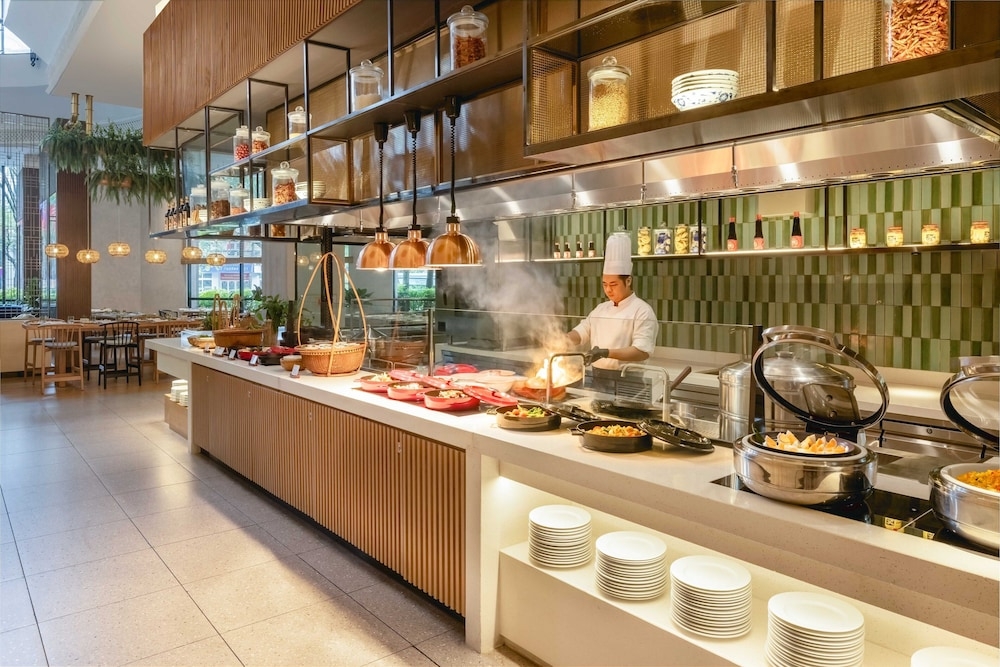 뷔페 아침 식사