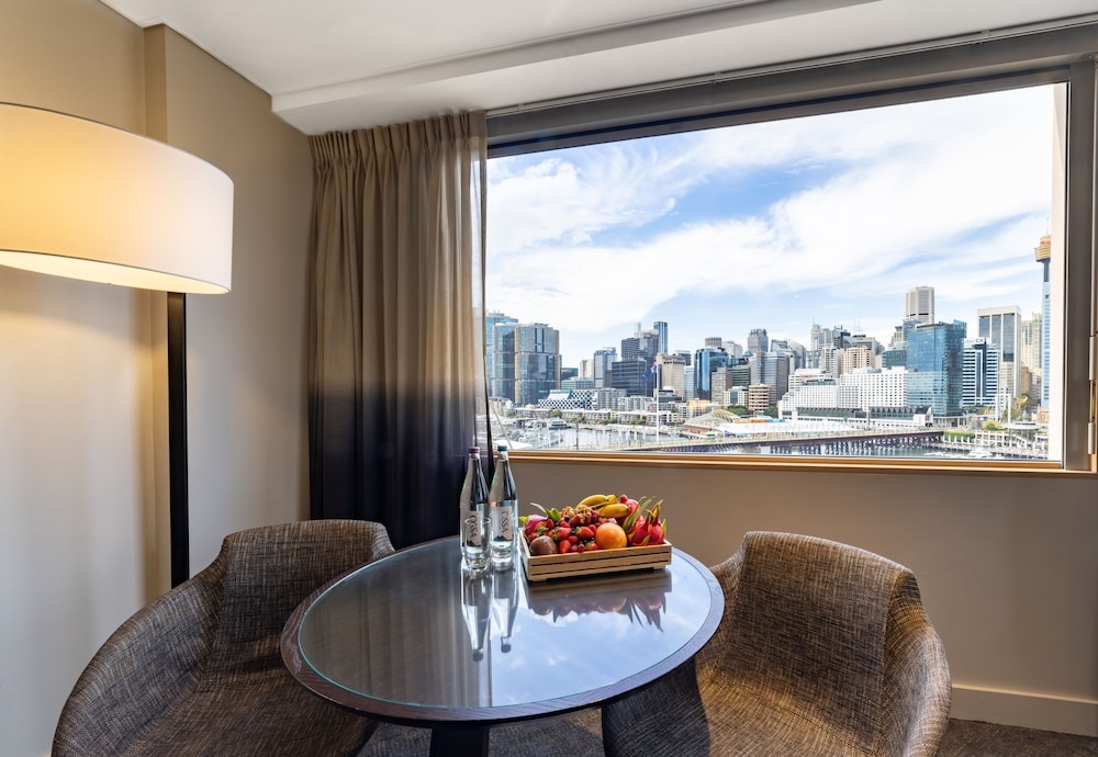 숙박 시설에서 보는 시내 전망