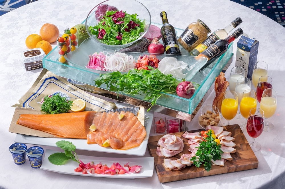 뷔페 아침 식사