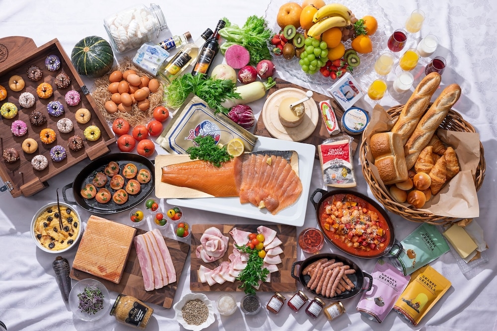 뷔페 아침 식사