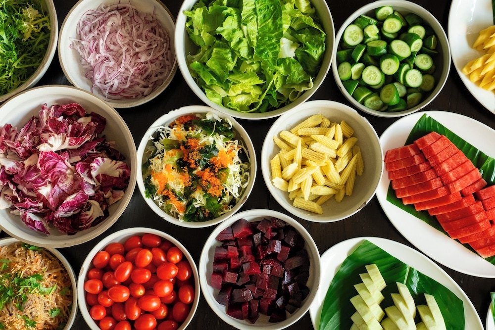 뷔페 아침 식사