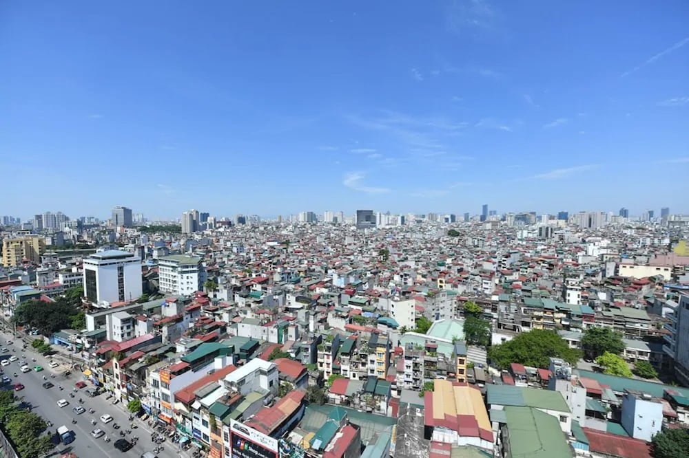 숙박 시설에서 보는 시내 전망