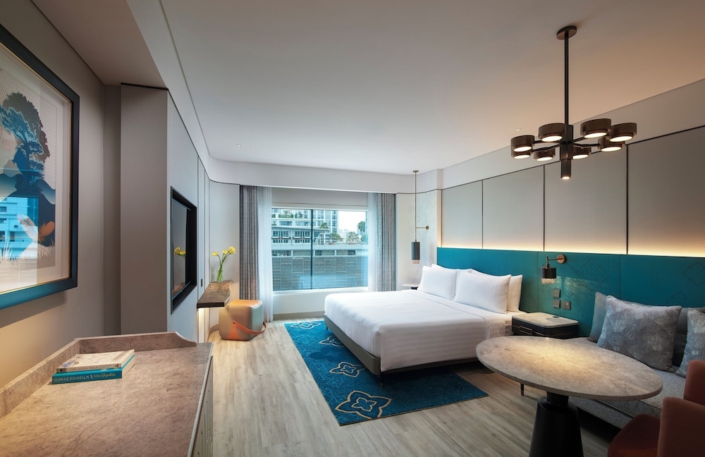 숙박 시설에서 보는 시내 전망