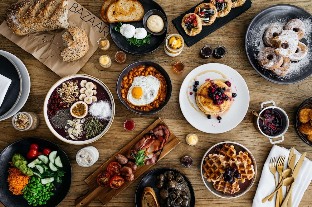 뷔페 아침 식사