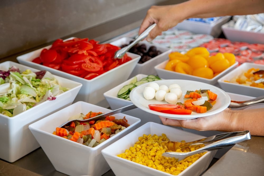 뷔페 아침 식사