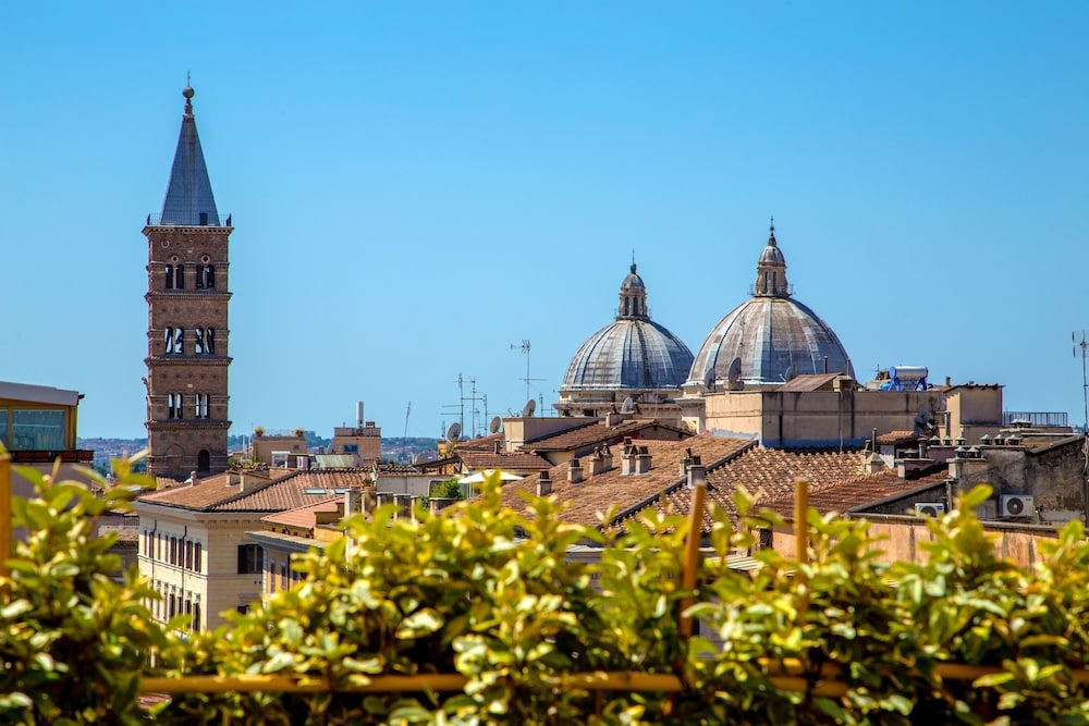 숙박 시설에서 보는 시내 전망