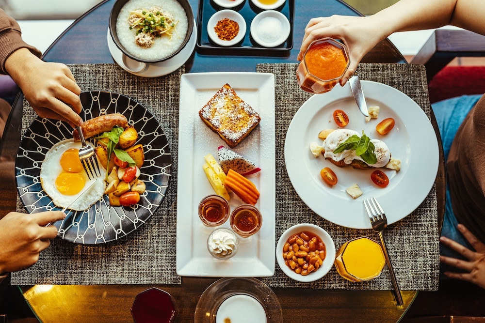 뷔페 아침 식사