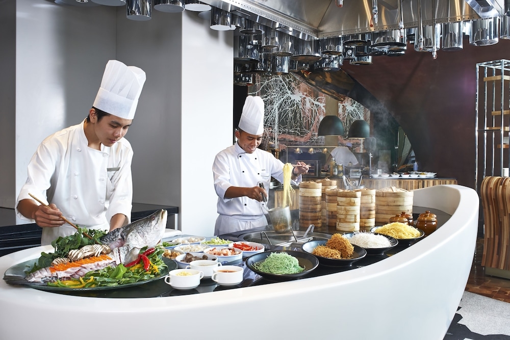 뷔페 아침 식사