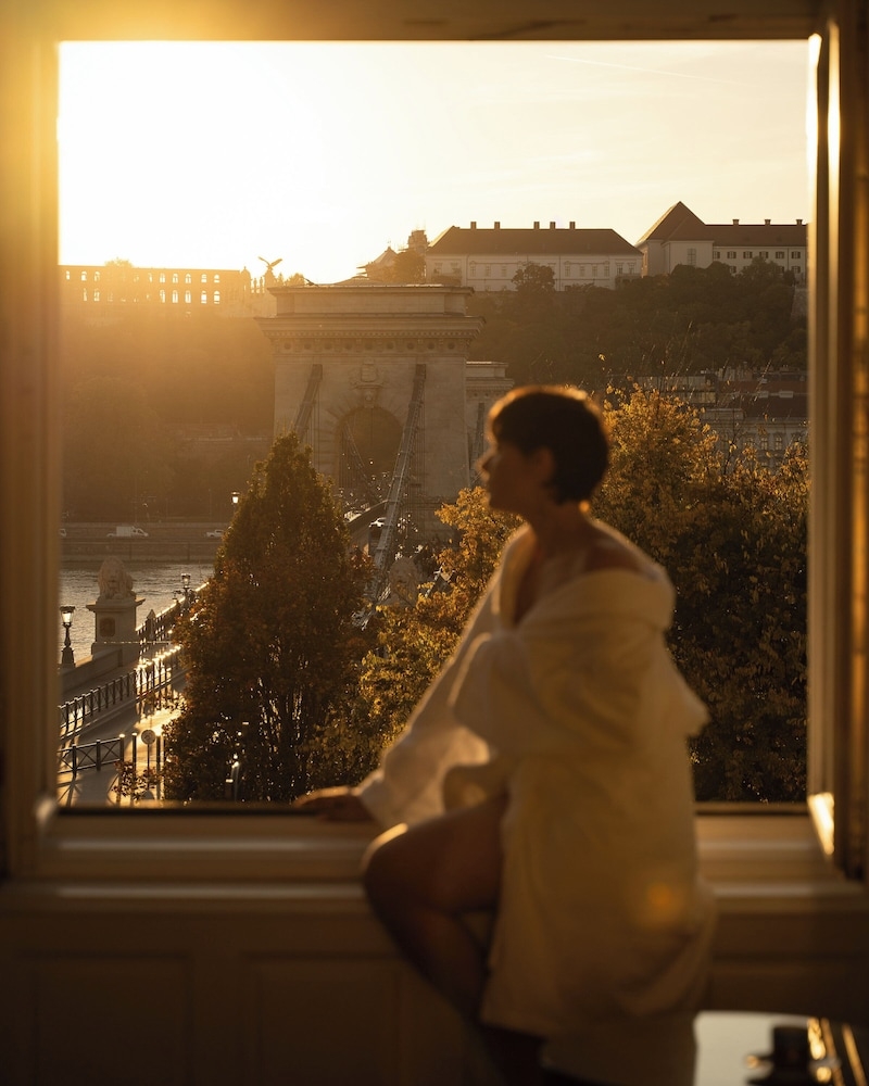 숙박 시설에서 보는 시내 전망