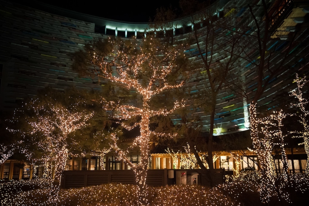 숙박 시설 정면 - 저녁/밤