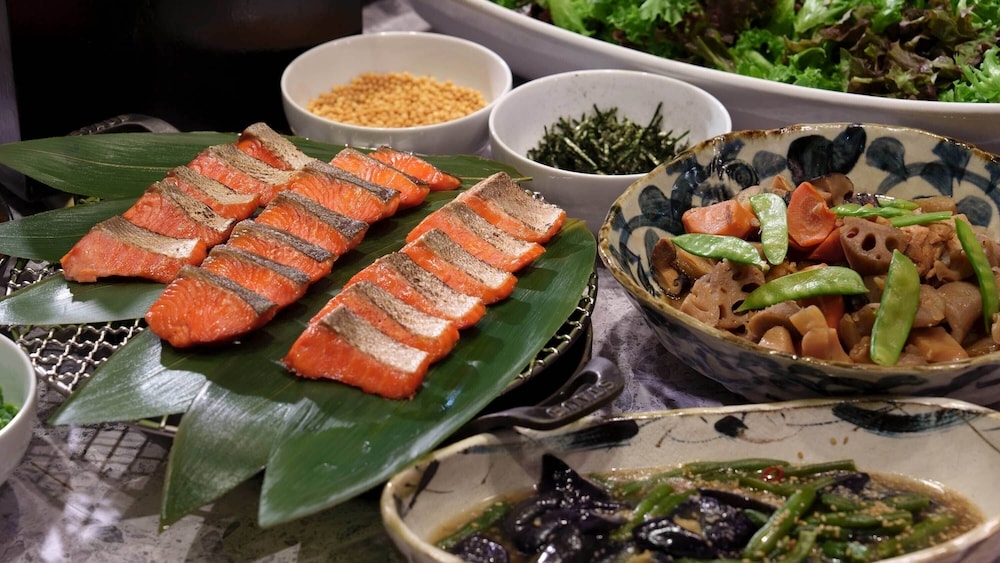 뷔페 아침 식사