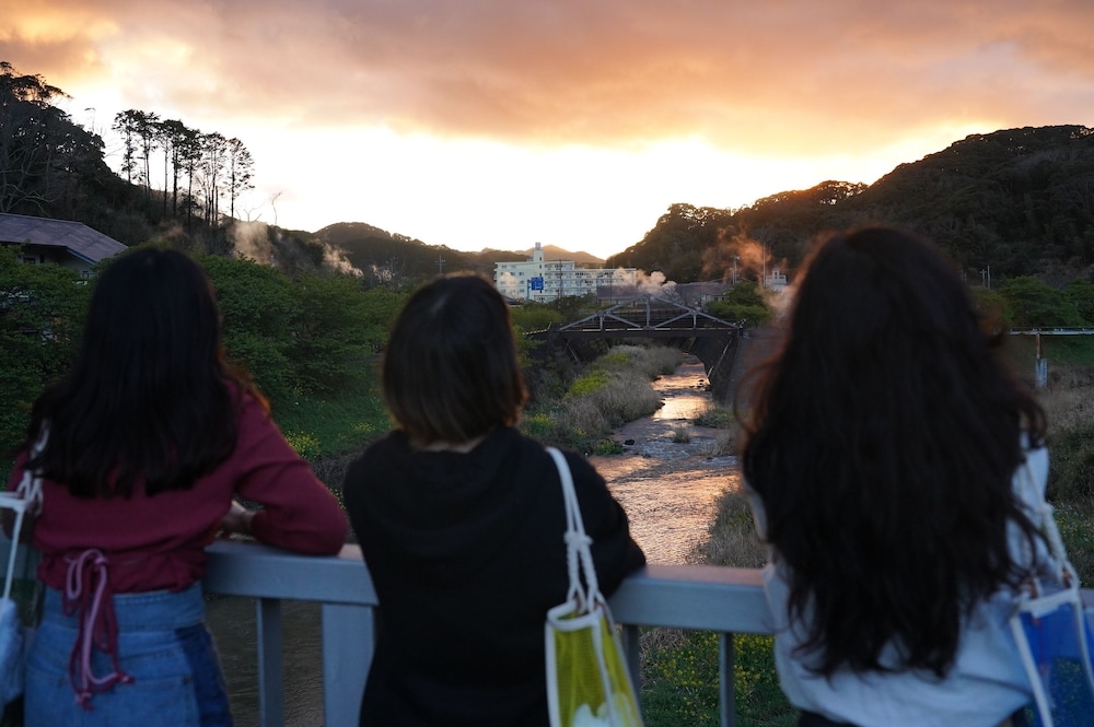 숙박 시설에서 보는 시내 전망