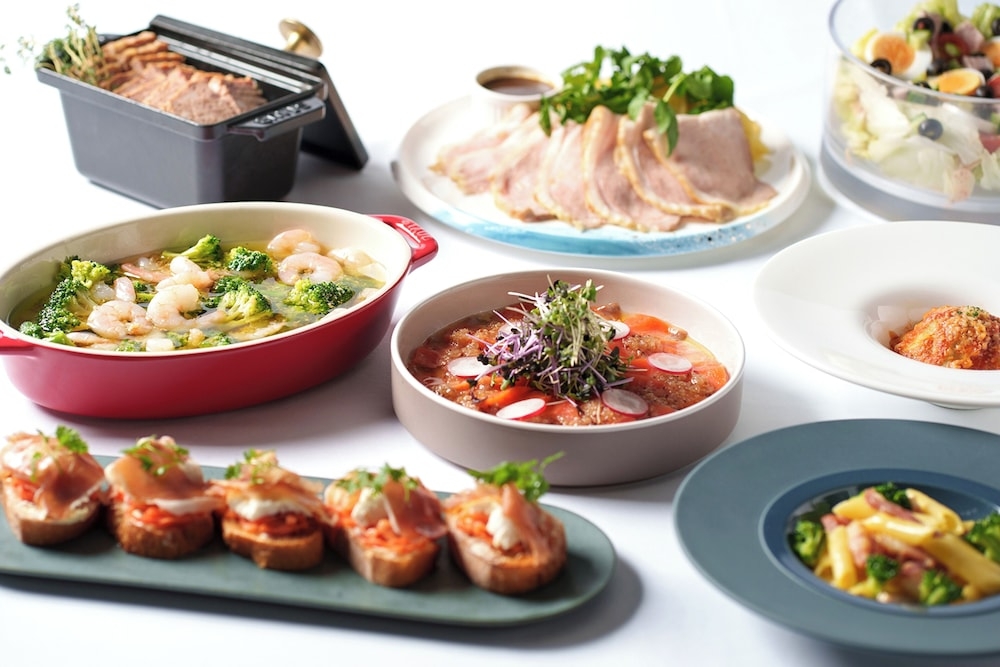 뷔페 아침 식사