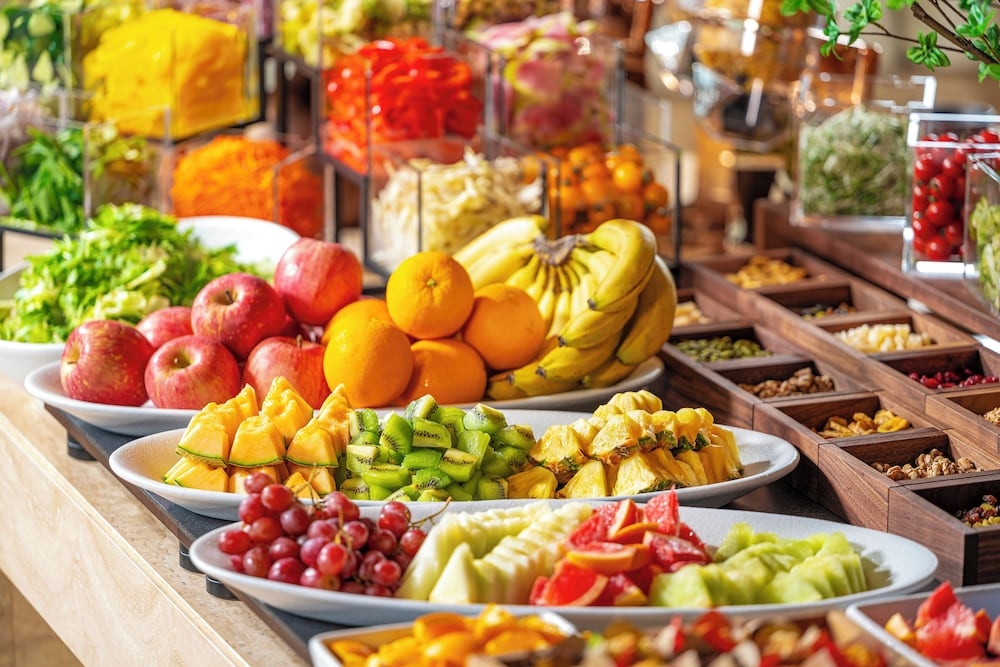 뷔페 아침 식사