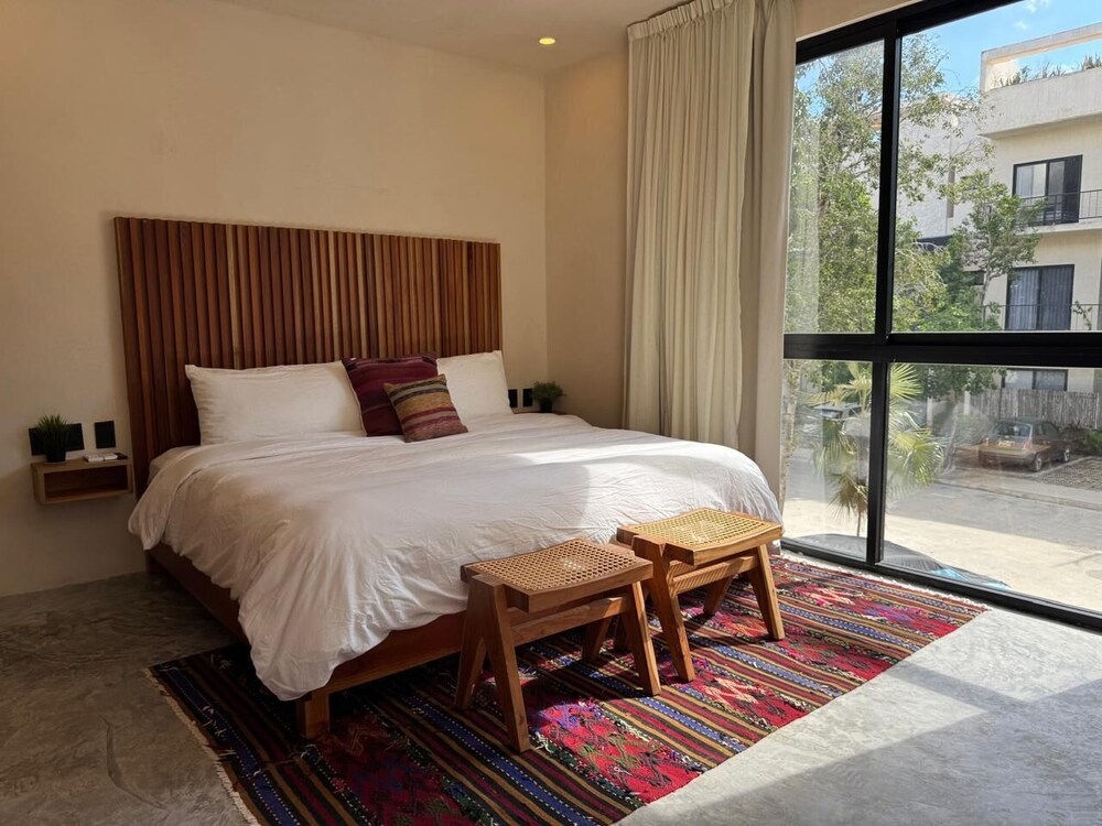 숙박 시설에서 보는 시내 전망