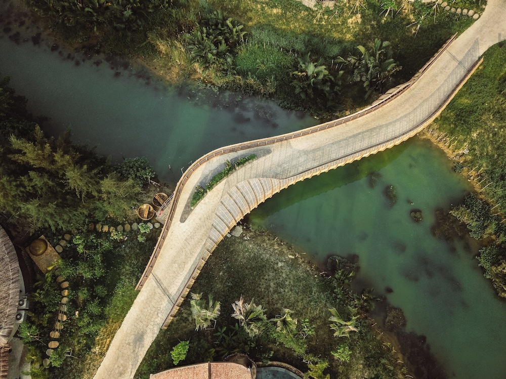숙박 시설에서 보는 주변 전망