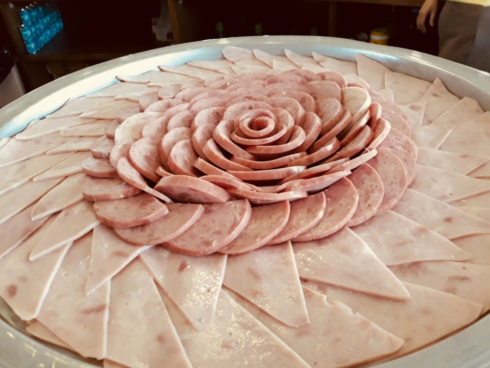 뷔페 아침 식사