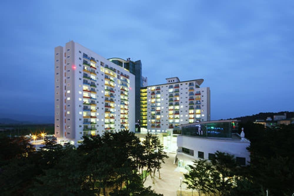 숙박 시설 정면 - 저녁/밤