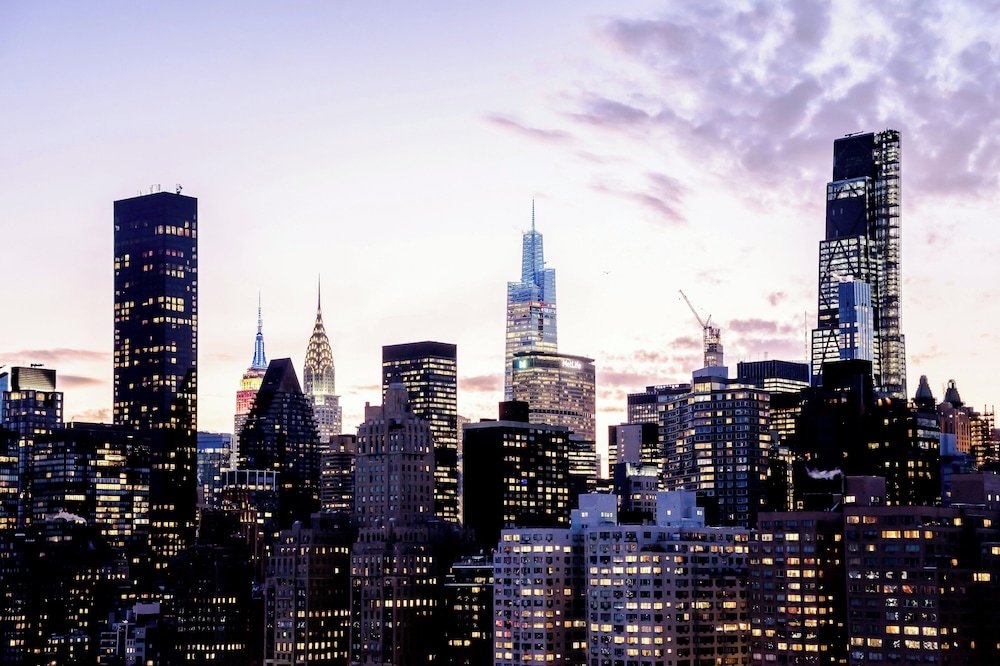 숙박 시설에서 보는 시내 전망