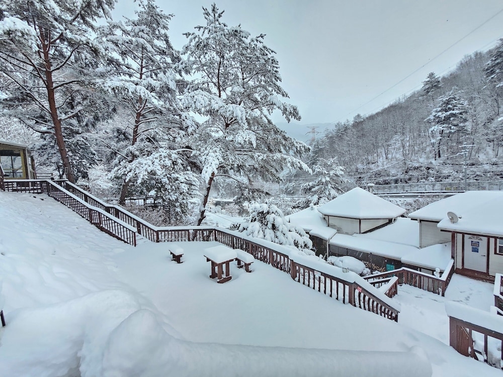 숙박 시설에서 보는 주변 전망
