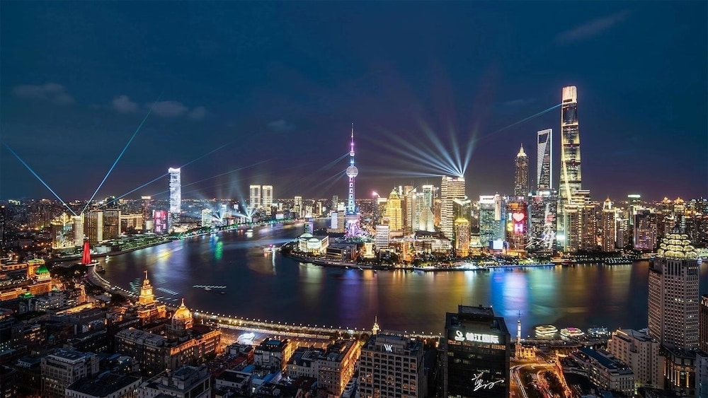 숙박 시설에서 보는 시내 전망