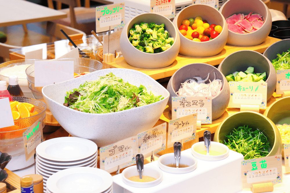 뷔페 아침 식사