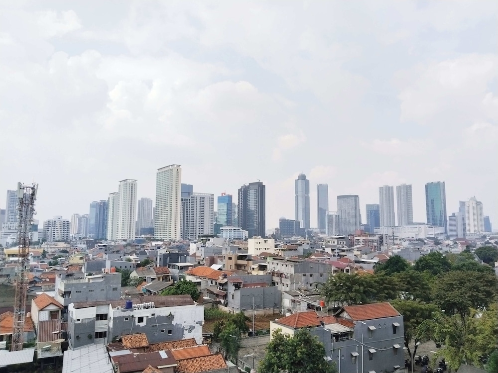 숙박 시설에서 보는 시내 전망