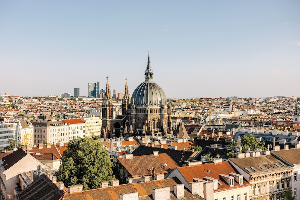 숙박 시설에서 보는 주변 전망