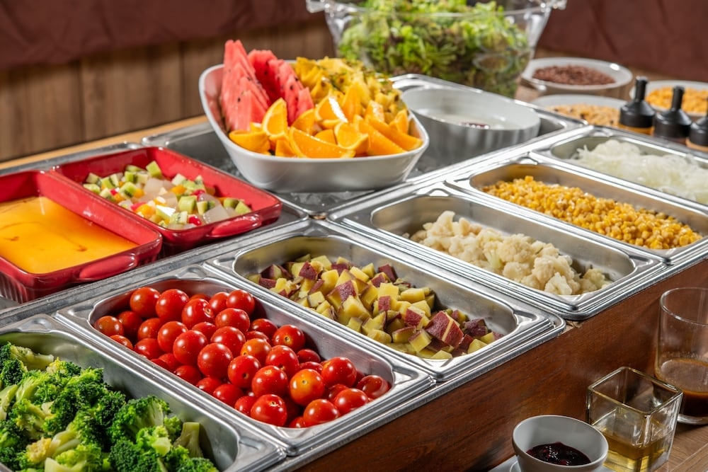 뷔페 아침 식사