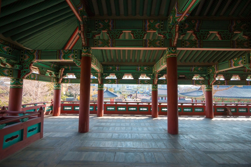 숙박 시설에서 보는 주변 전망