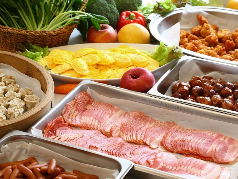 뷔페 아침 식사