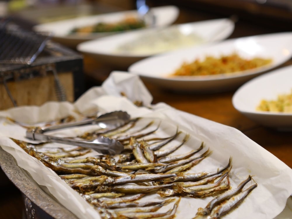 뷔페 아침 식사