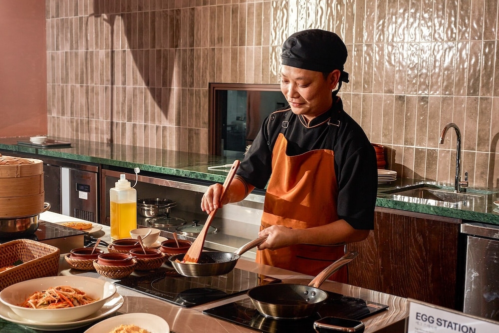 뷔페 아침 식사