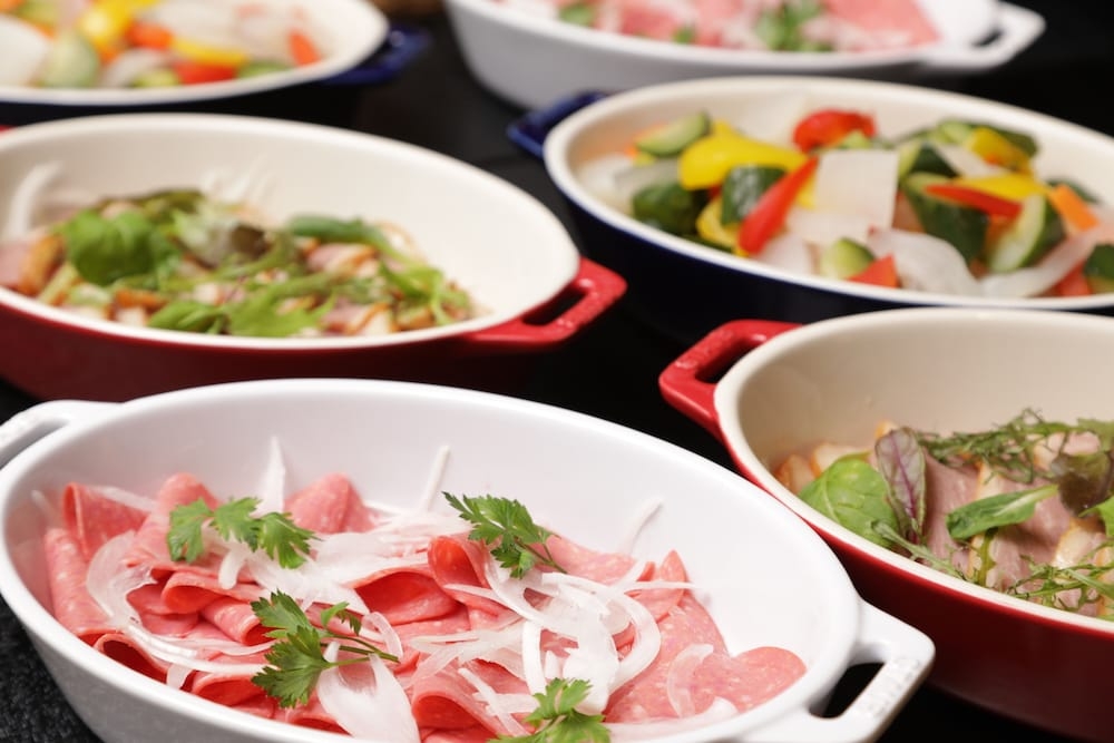 뷔페 아침 식사