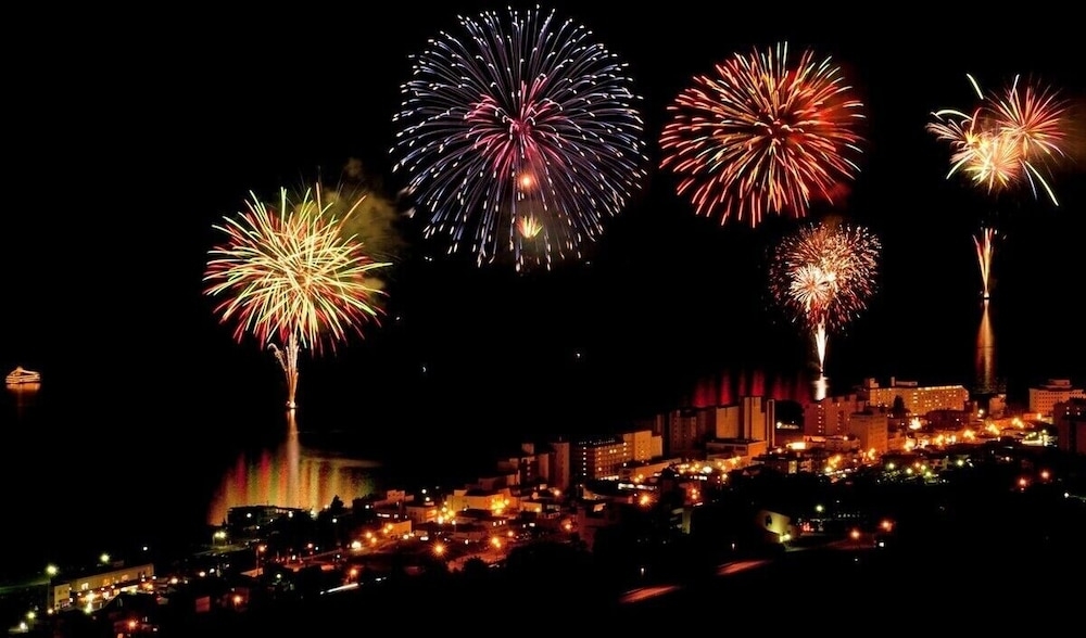 숙박 시설에서 보는 주변 전망