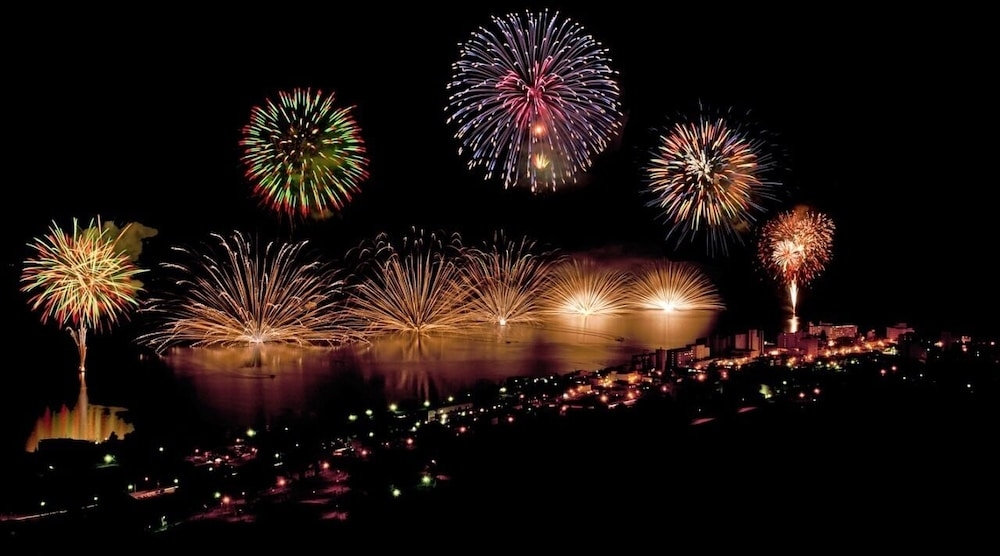 숙박 시설에서 보는 시내 전망