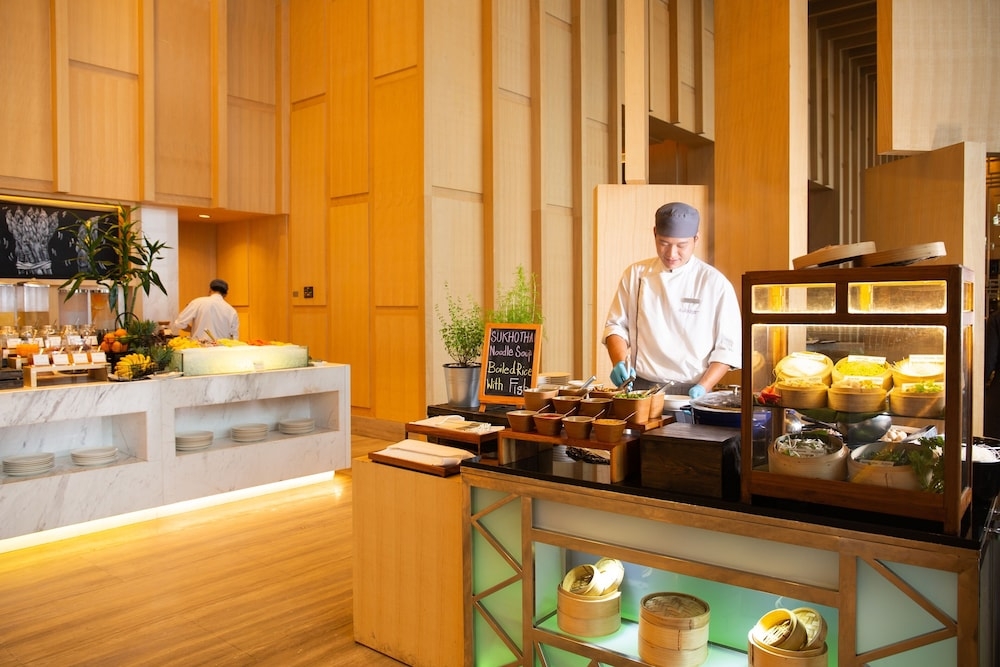 뷔페 아침 식사