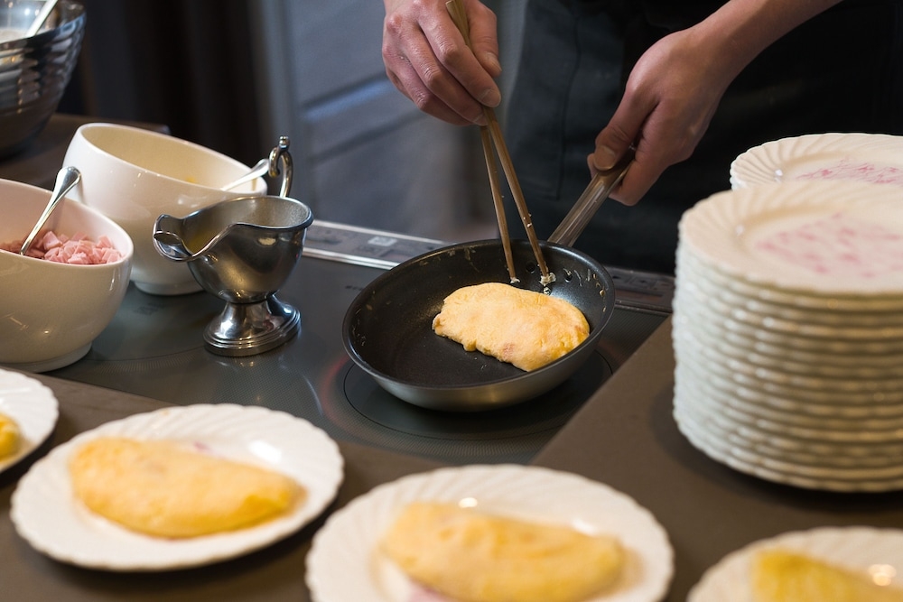 뷔페 아침 식사