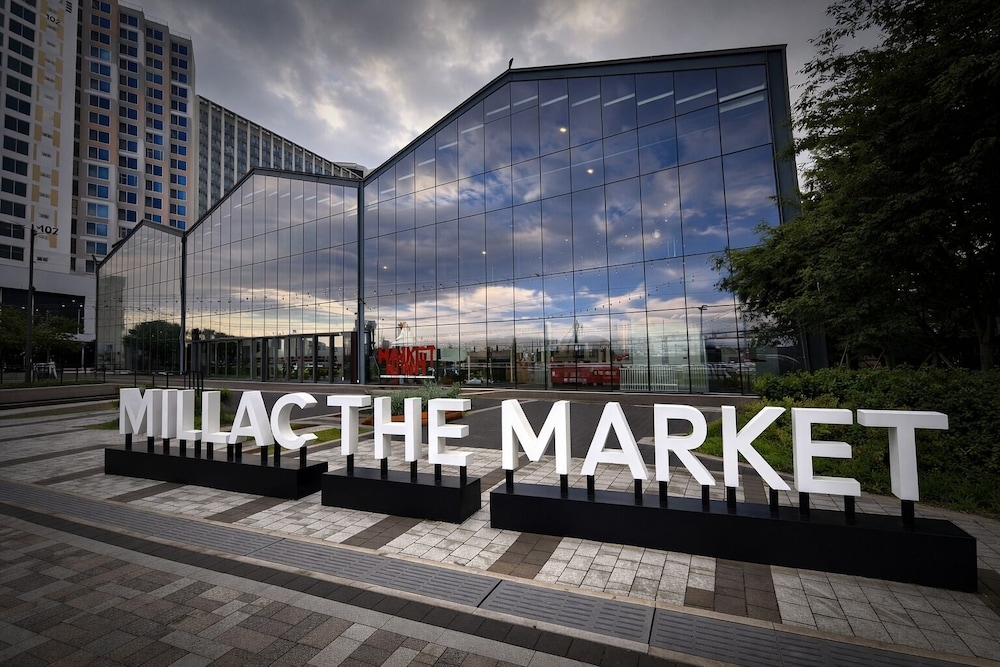 숙박 시설에서 보는 주변 전망