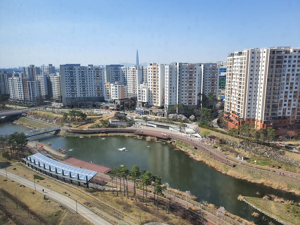 숙박 시설에서 보는 주변 전망