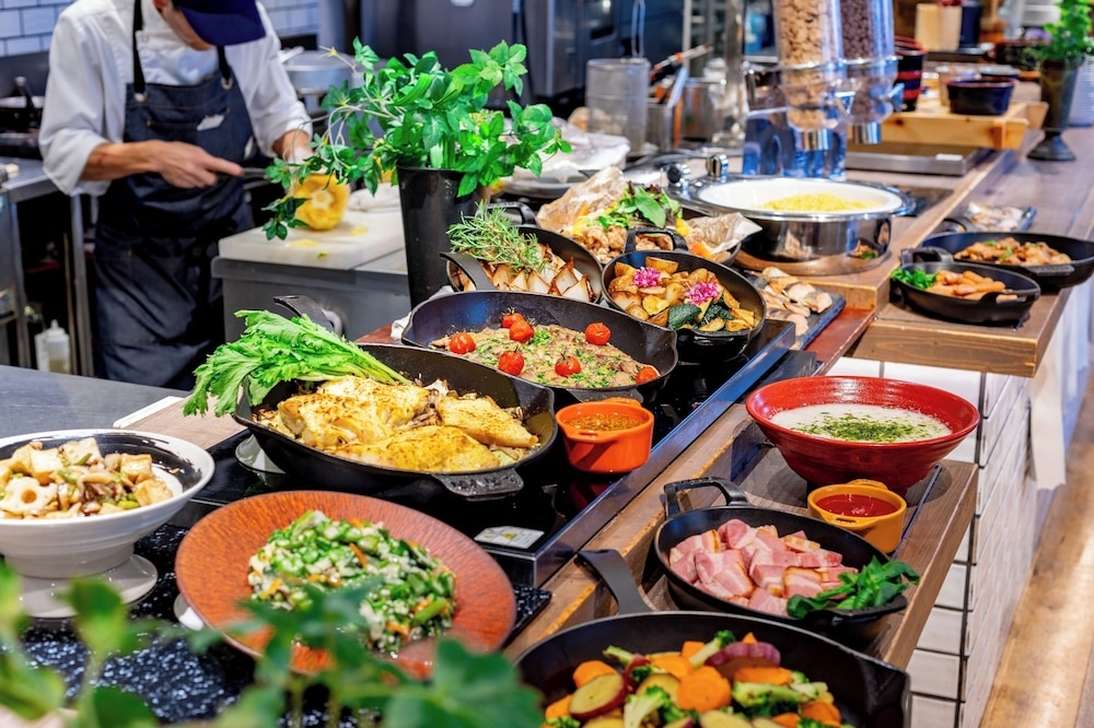 뷔페 아침 식사