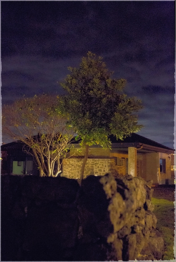 숙박 시설 정면 - 저녁/밤